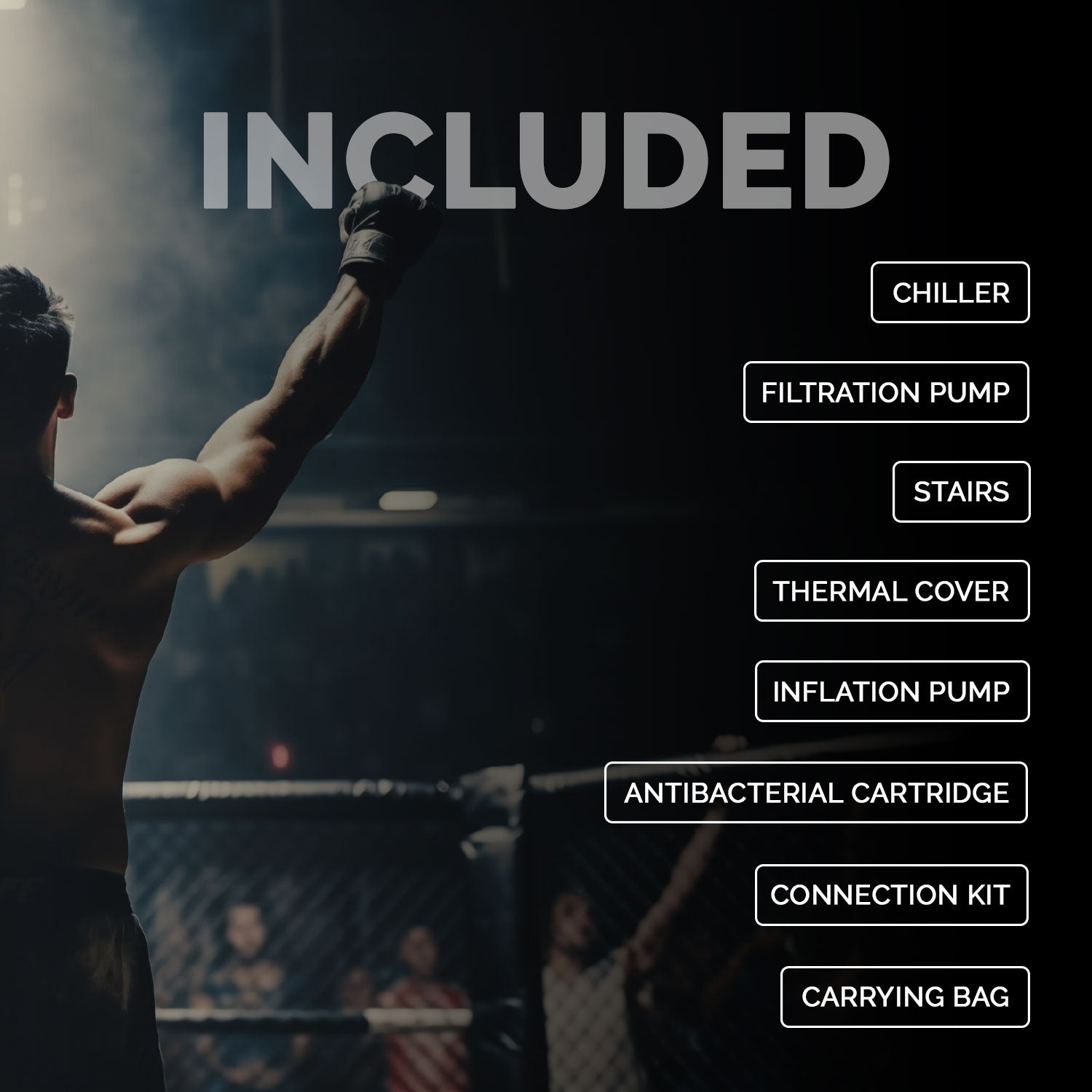 Netspa UFC achteckiges Eisbad mit 5 kW Kühler (3-40°C)