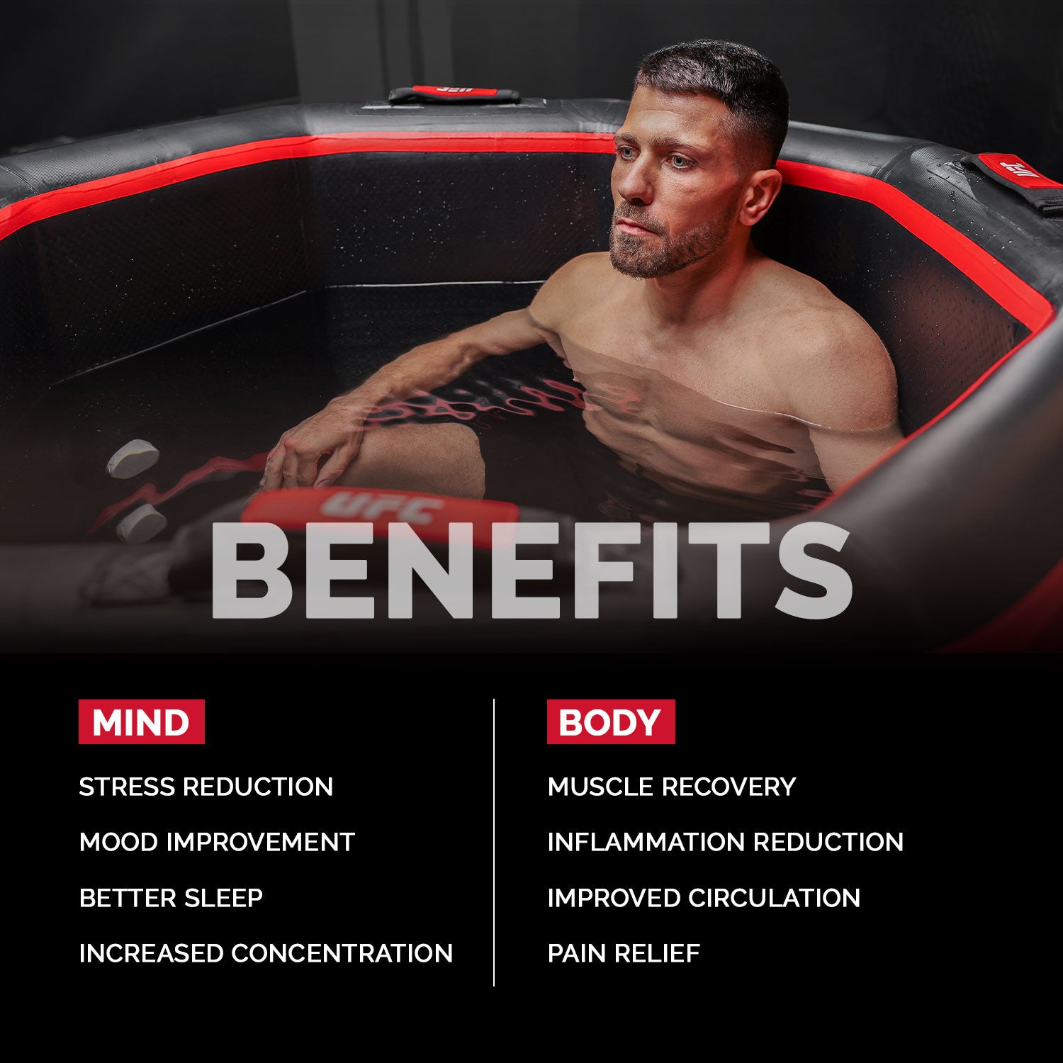 Netspa UFC achteckiges Eisbad mit 5 kW Kühler (3-40°C)