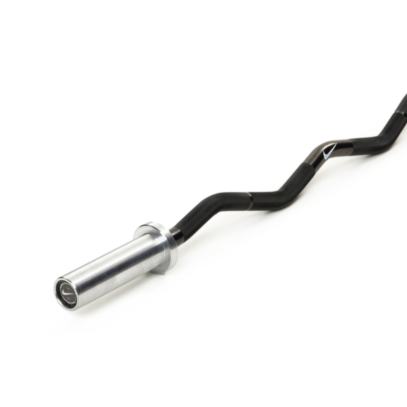 Nike Strength Curlstange 10 kg - Schwarz / Schwarzer Swoosh