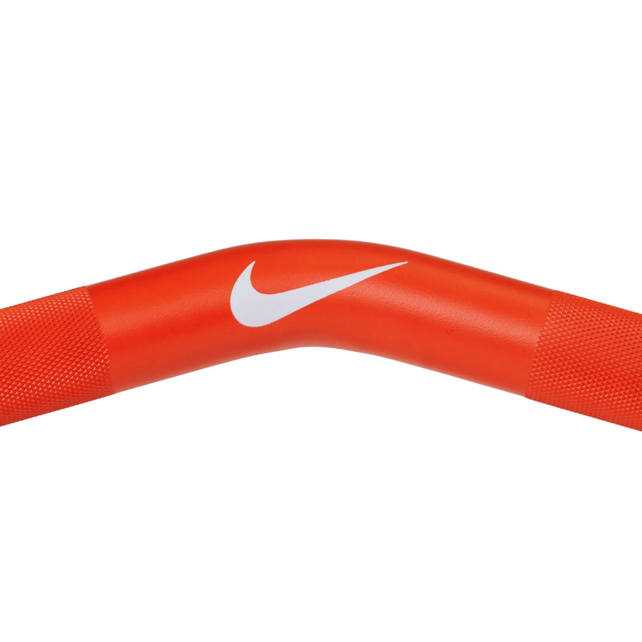 Nike Strength Premium Coated Curlstange 10 kg - Orange / Oranger Swoosh - Cerakote-Beschichtung