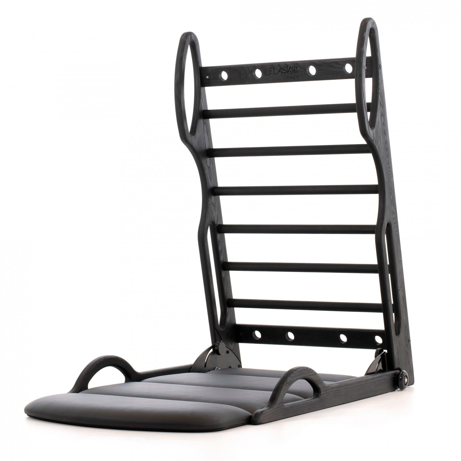 NOHRD Elasko Black – Verstellbarer Rahmen für Dehn- und Gleichgewichtstraining – Eiche gebeizt