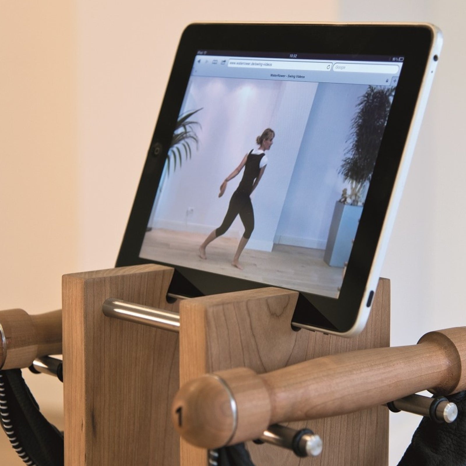 NOHRD SwingBell Tower Set Walnut Natural - Kettlebells mit Ablagefach - Walnuss und Leder