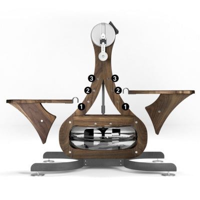 NOHRD WaterGrinder Vintage Oak Oberkörpertrainer – gebeizte Eiche – kostenlose Installation