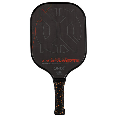ONIX Evoke Premier Raw Carbon 12 (Power) Orange - Pickleball-Schläger - Turnierqualität