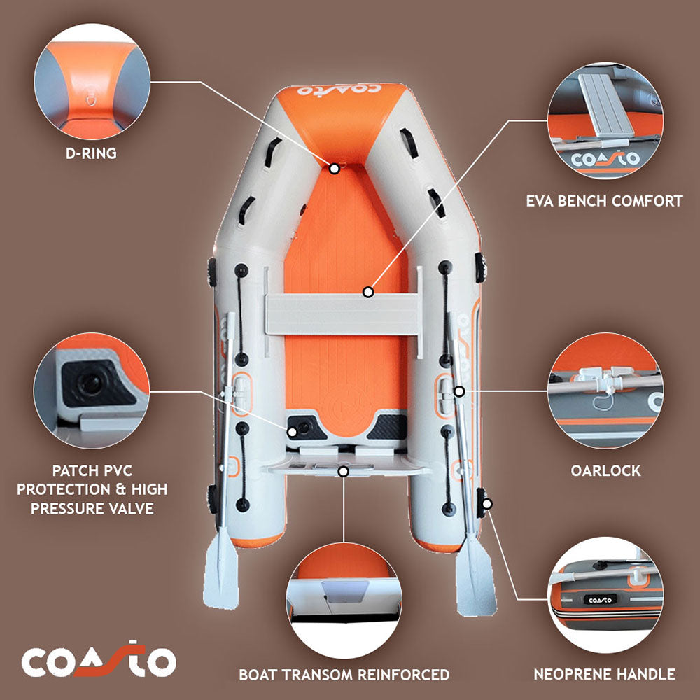 Schlauchboot für 3 Personen - Coasto BT-CDS250S - 250x140