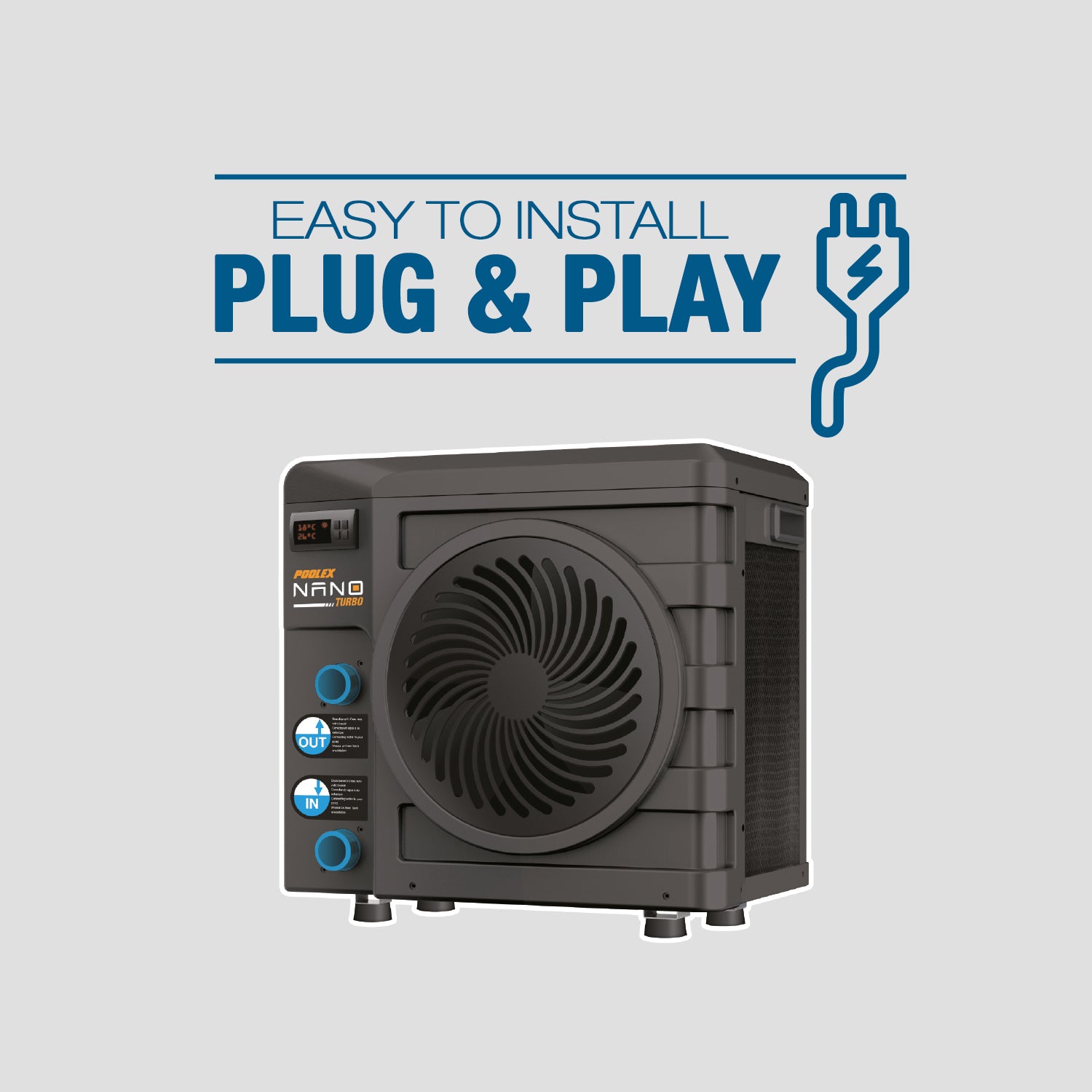 Poolex Nano Turbo (3kW) - Wärmepumpe für (Schwimm-)Pools bis 21 m3