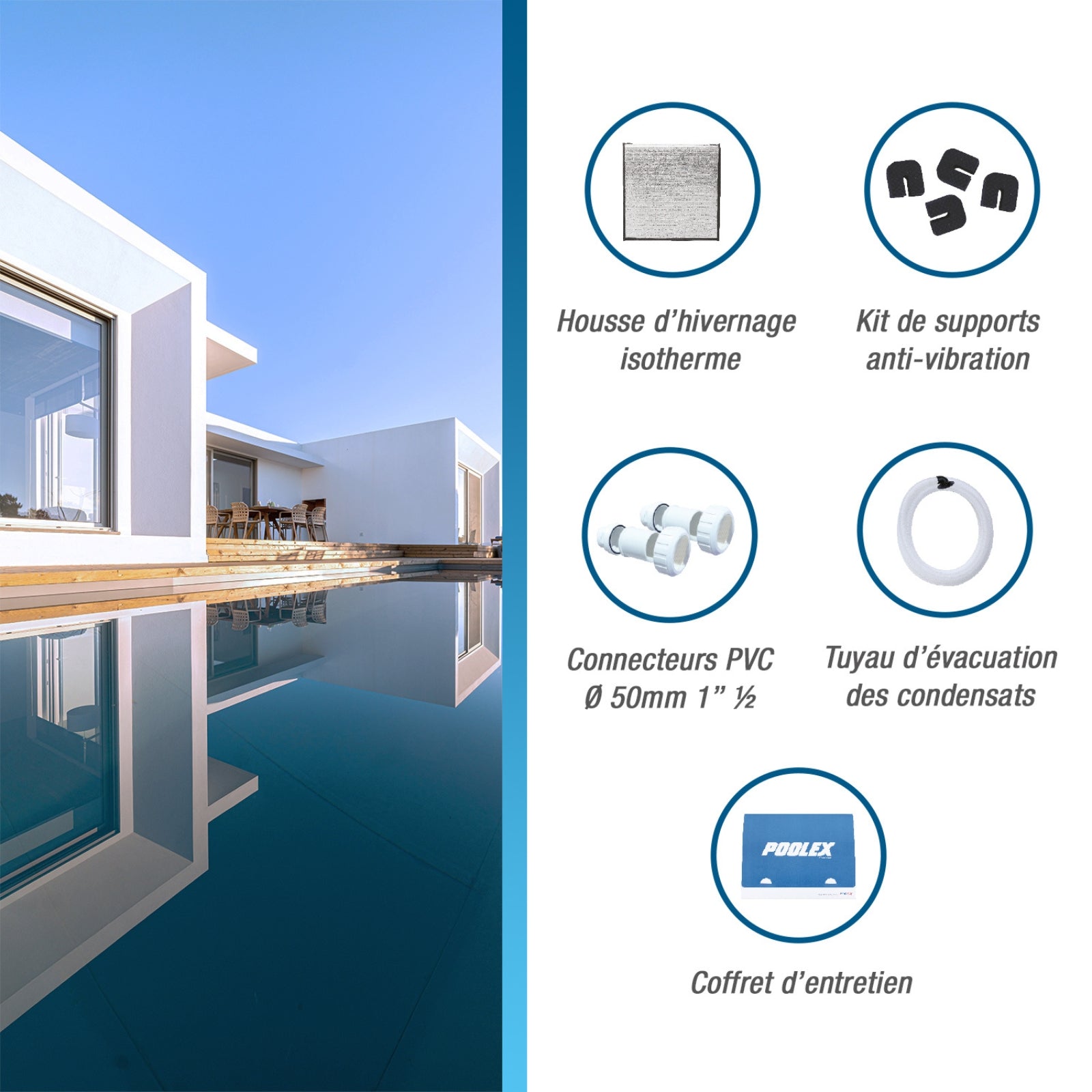 Wärmepumpe Poolex Silverline Top FI 200 für Schwimmbäder bis 90-120 m3