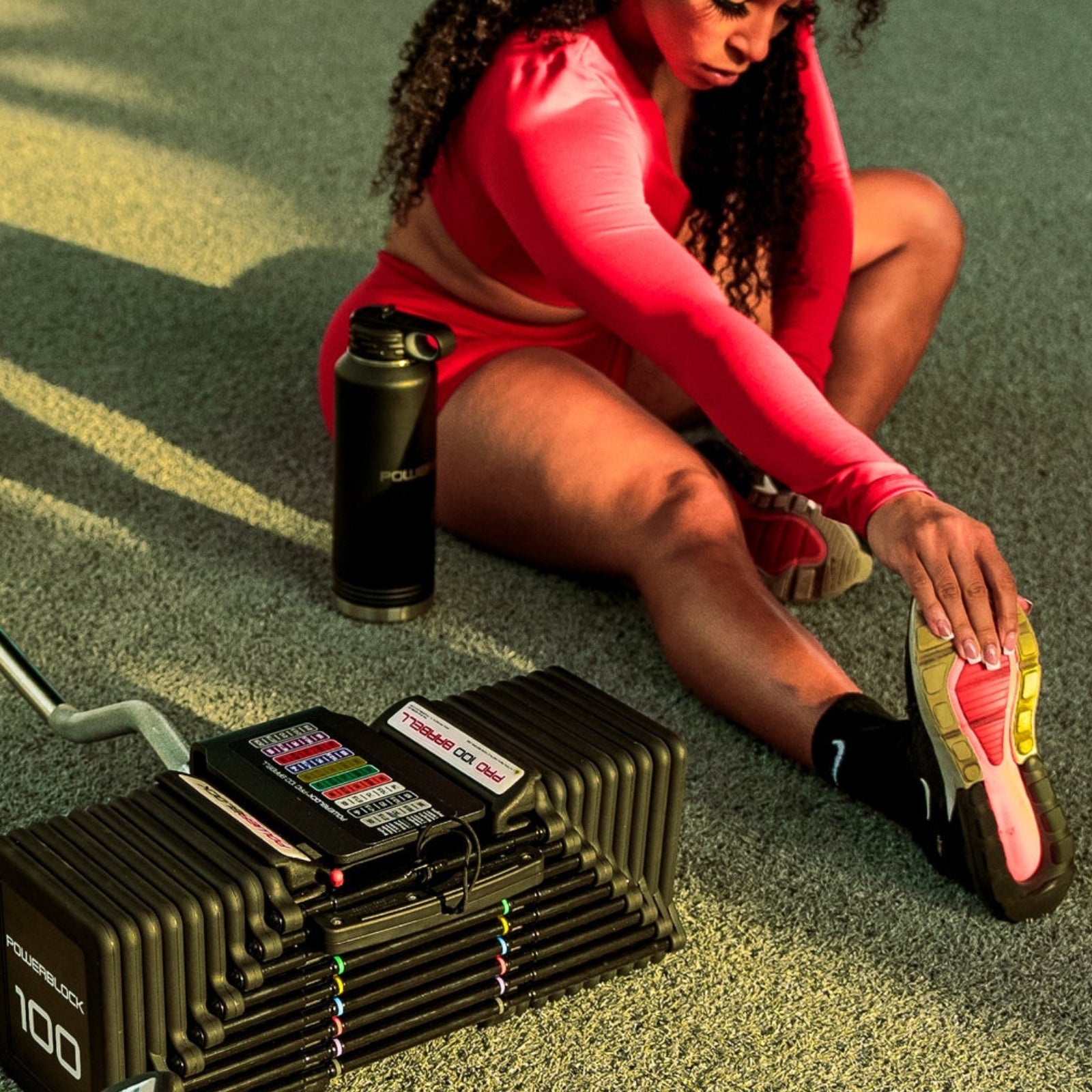 Powerblock PBPRO100EZB Pro 100 EZ-Curl-Langhantel für Powerblock Pro 100 Kurzhanteln