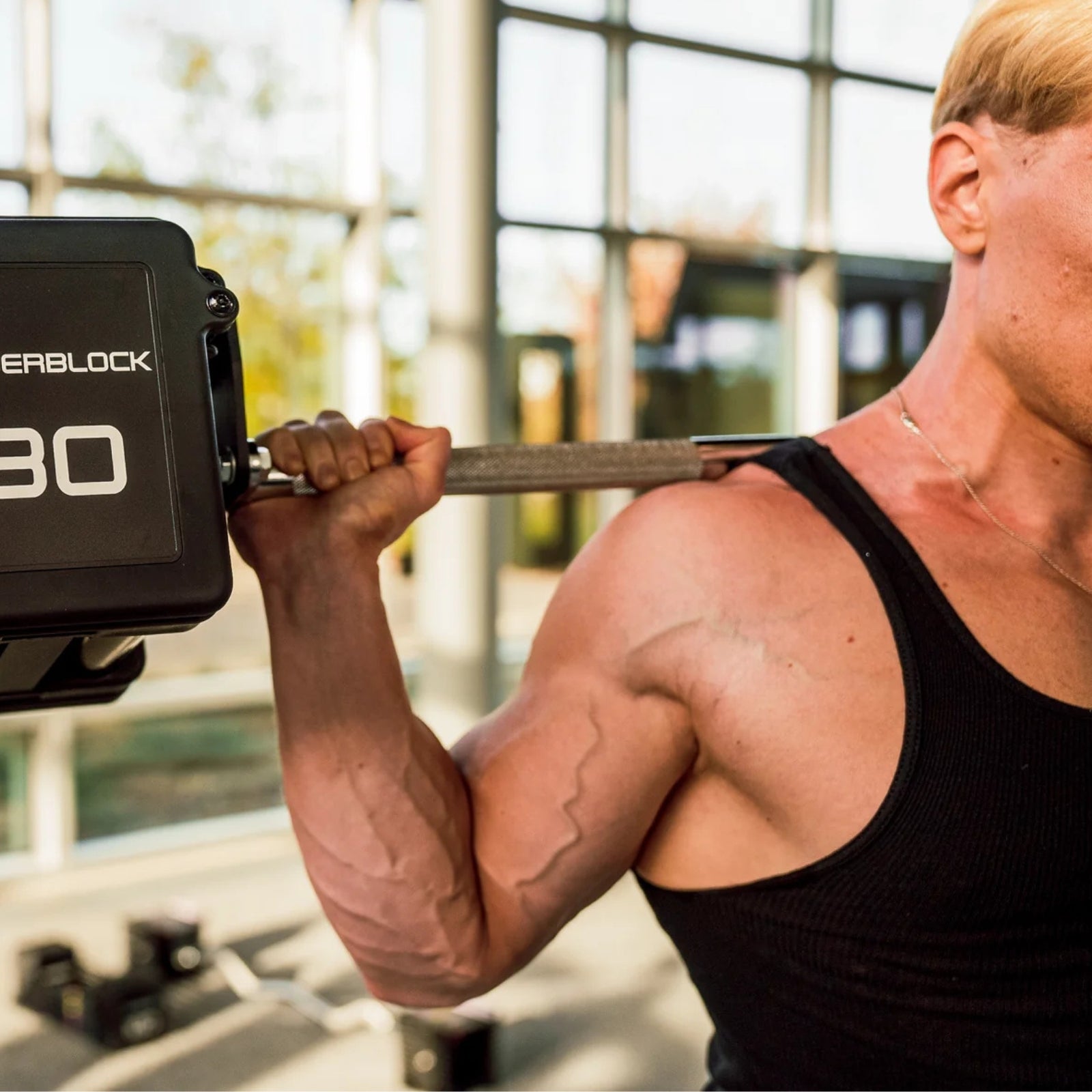 Powerblock PBPRO100SB Pro 100 Gerade Stange Langhantel für Powerblock Pro 100 Kurzhanteln