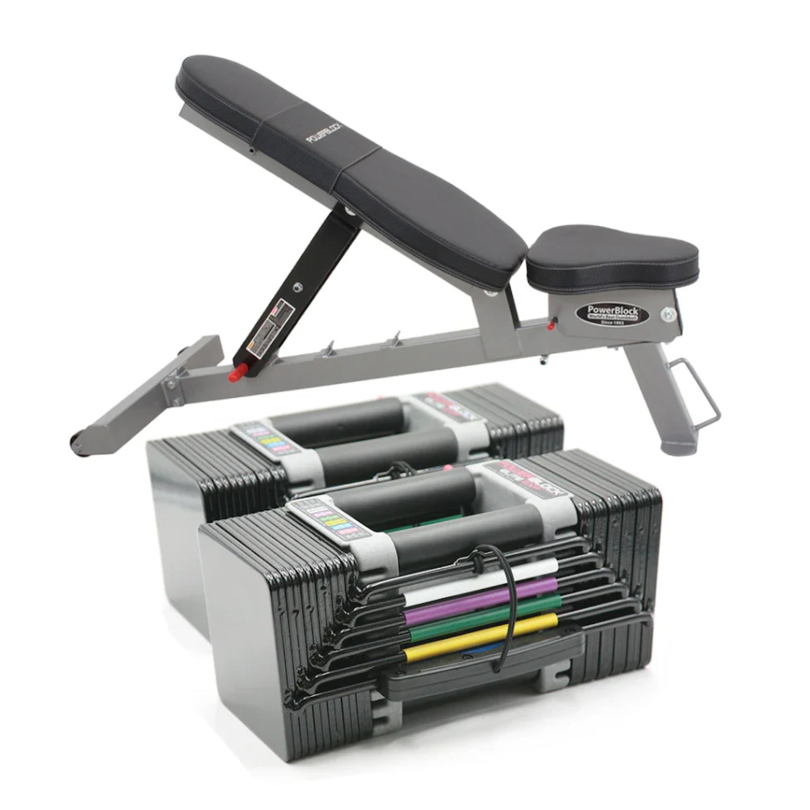 Powerblock Training Pack 4 – PBPACK4 – Trainingsbank &amp; PowerBlock Elite Set 5-70 (PBELSET2)