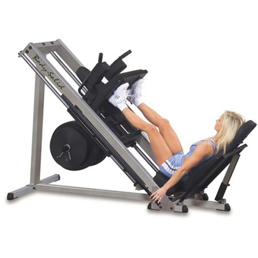 Beinpresse / Hack Squat - Pro Clubline GLPH2100 - Gewichtsscheiben beladen 