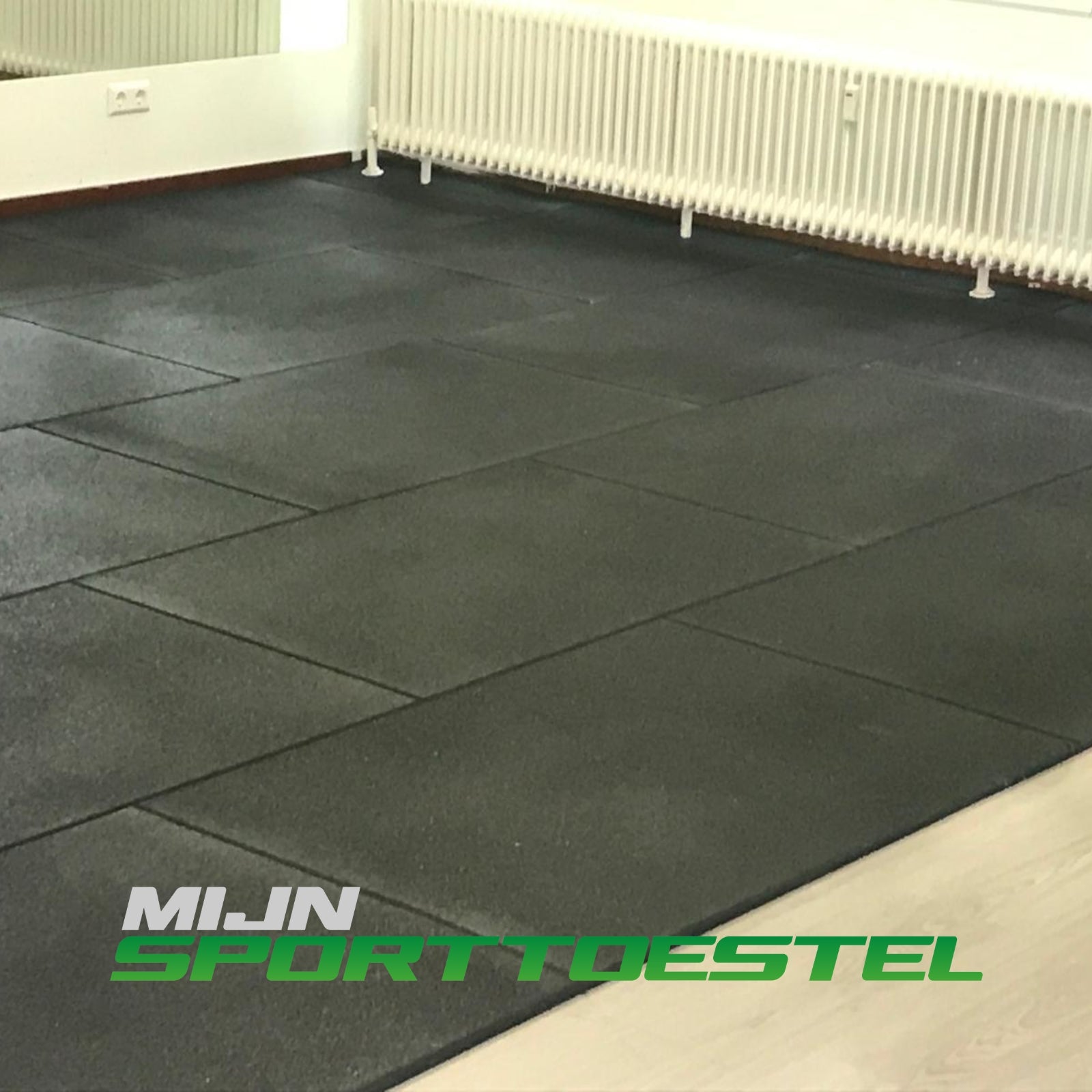 Gummi 100 x 100 x 1,5 cm Bodenelemente / Sportboden für Sport- &amp; Fitnessbereiche - jetzt mit kostenloser Verlegung