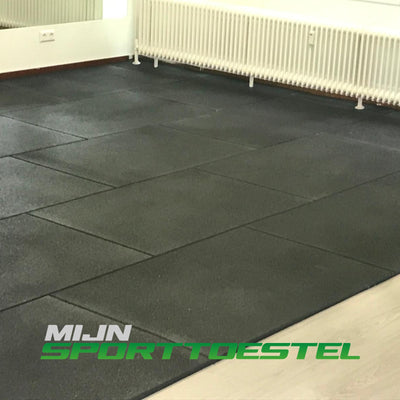 Gummi 100 x 100 x 1,5 cm Bodenelemente / Sportboden für Sport- &amp; Fitnessbereiche - jetzt mit kostenloser Verlegung