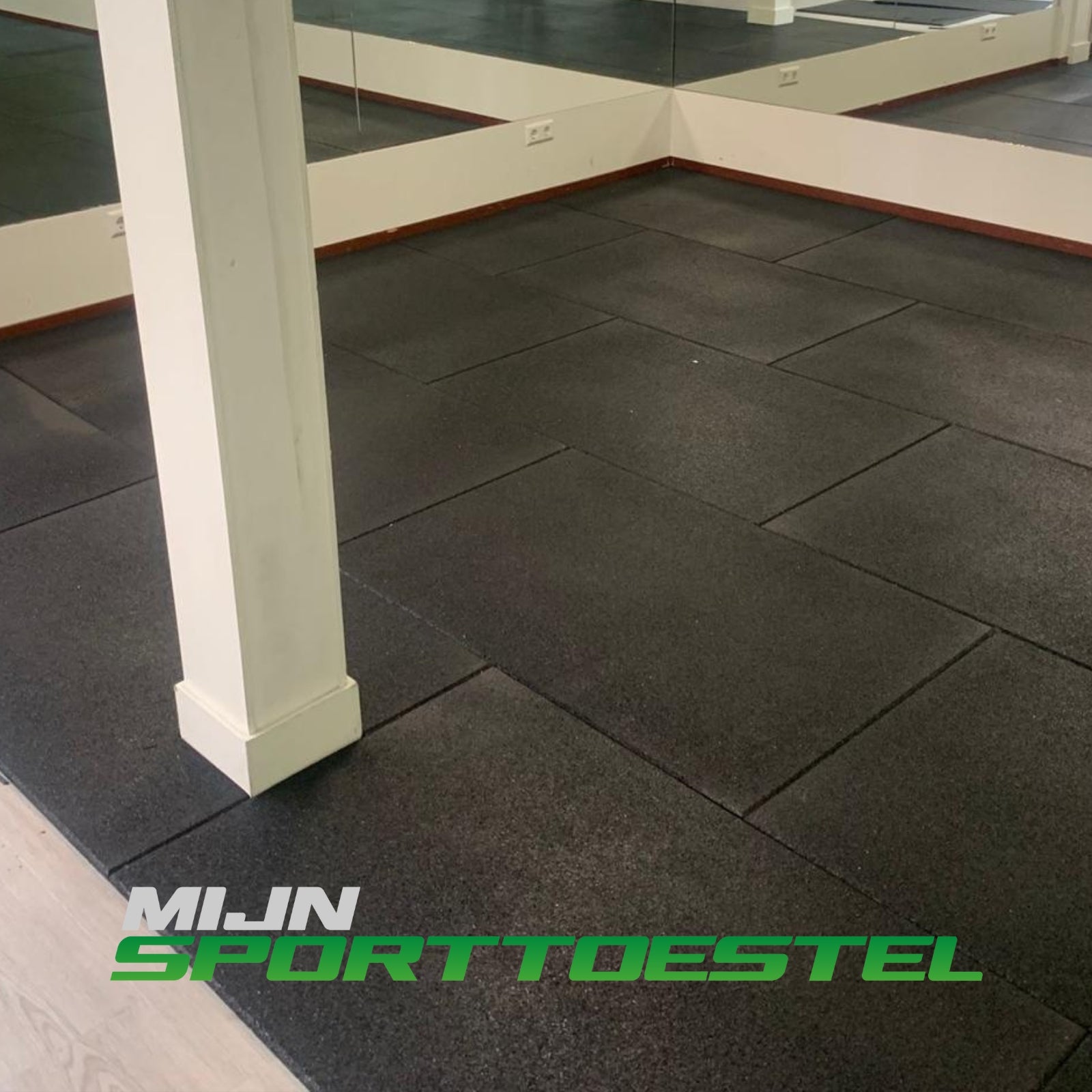 Gummi 100 x 100 x 1,5 cm Bodenelemente / Sportboden für Sport- &amp; Fitnessbereiche - jetzt mit kostenloser Verlegung