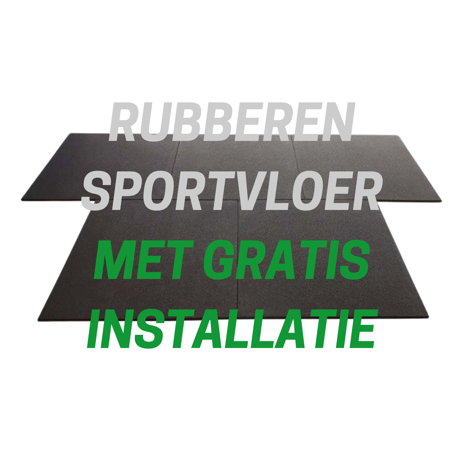 Gummi 100 x 100 x 1,5 cm Bodenelemente / Sportboden für Sport- &amp; Fitnessbereiche - jetzt mit kostenloser Verlegung
