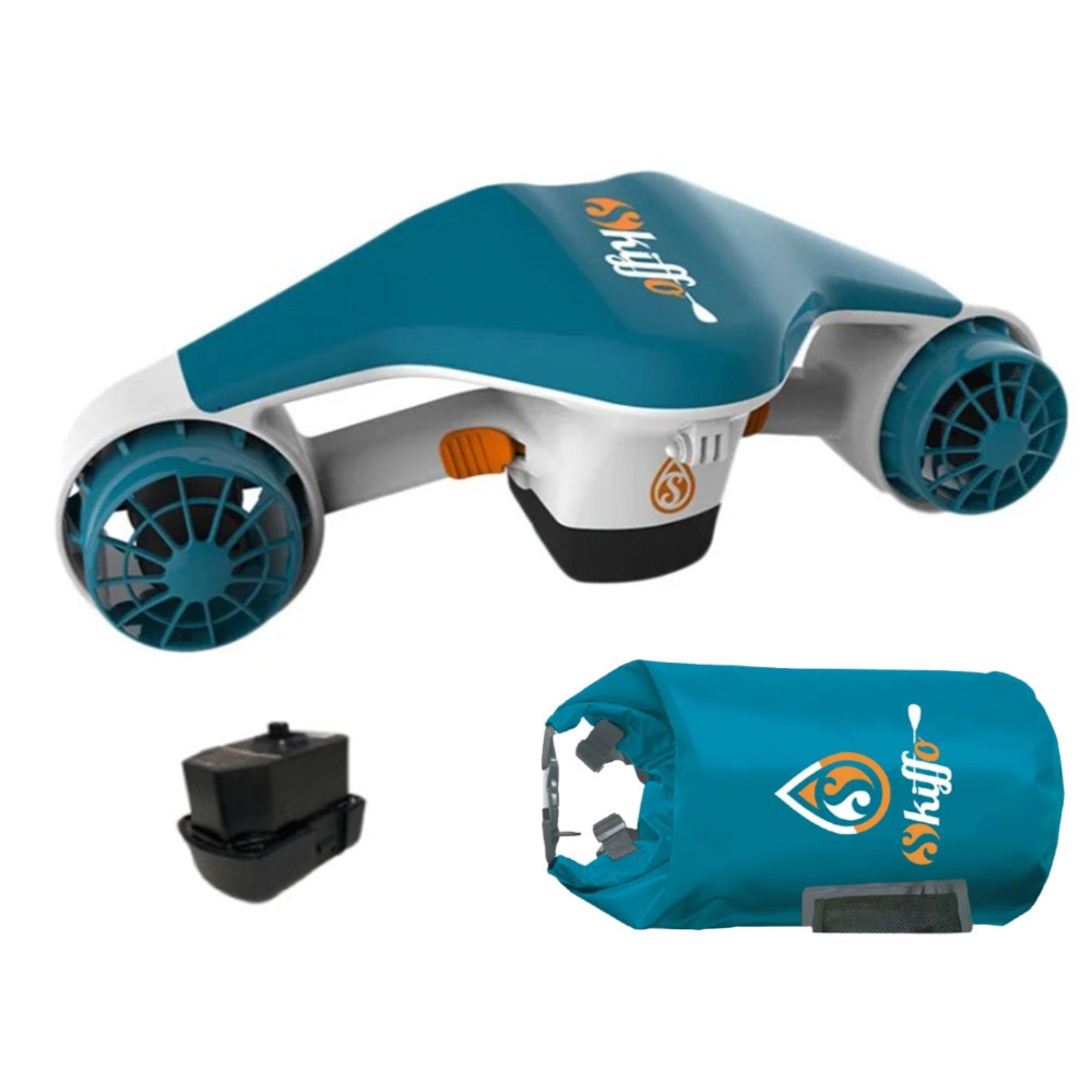 Skiffo Seaside Sea Scooter – Unterwasserscooter inkl. 1 Akku (5000 mAh), Schnorchelmaske &amp; wasserdichter Tasche