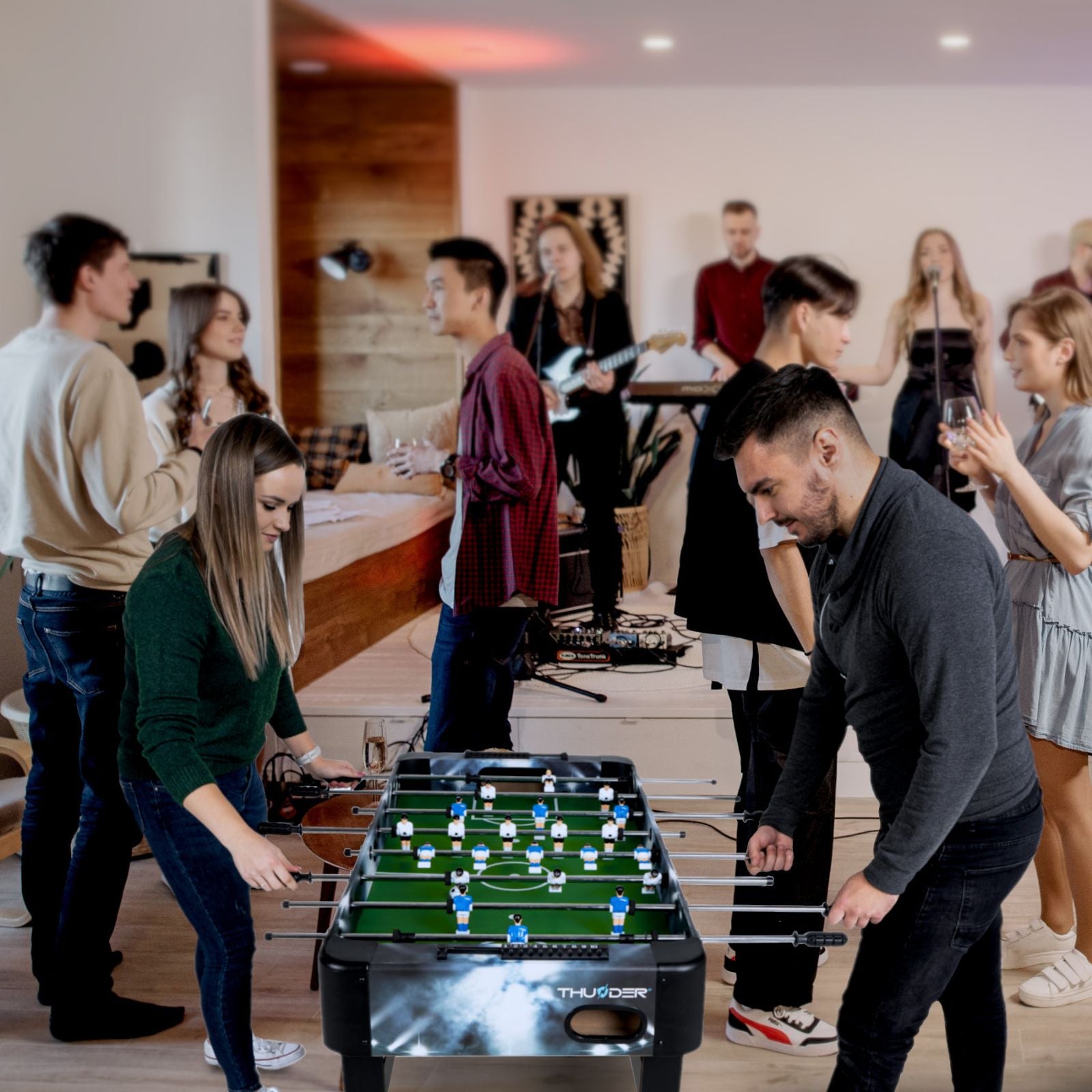 Tischfußballtisch - Thunder Gleam 4FT - 122cm x 61,5cm x 80,5cm