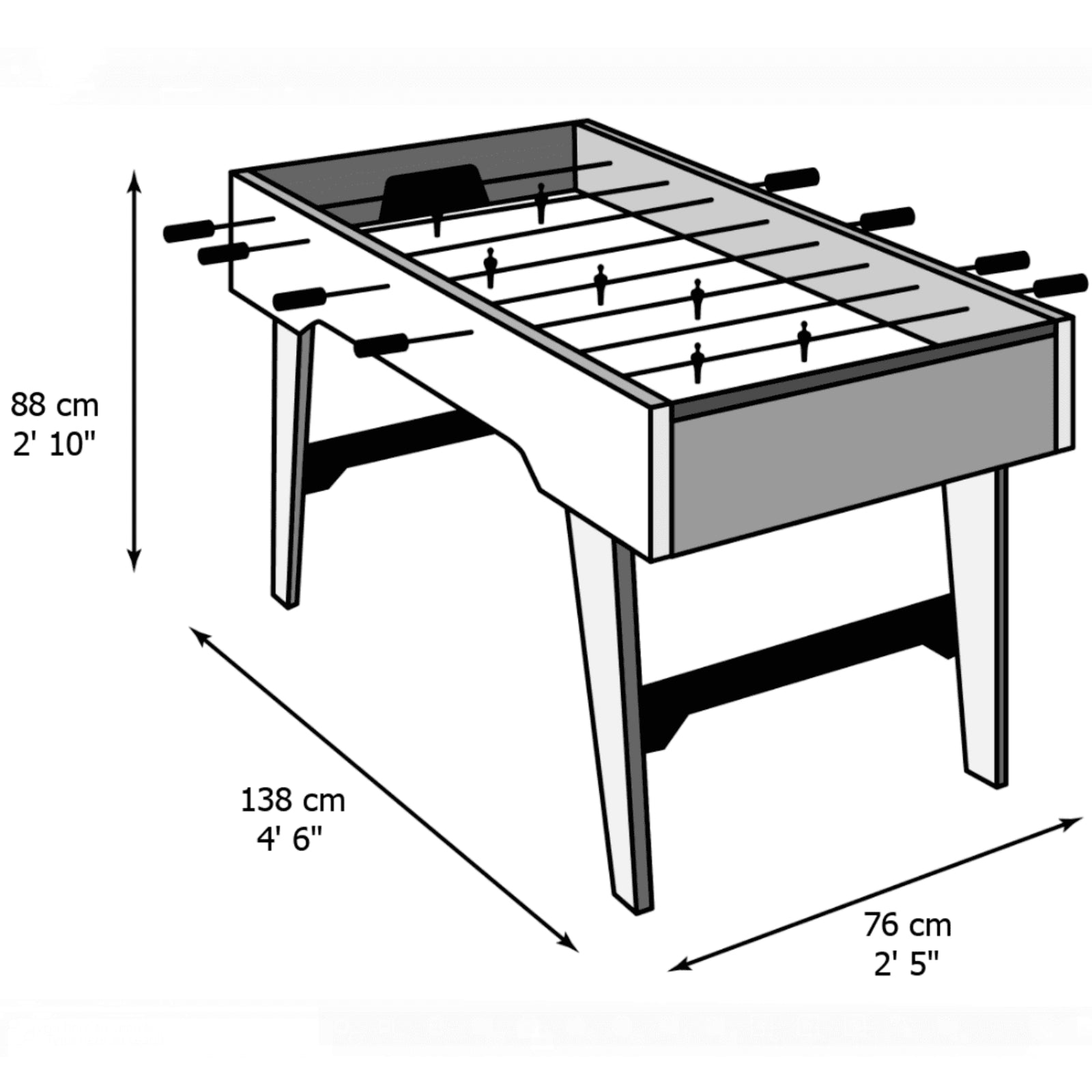 Tafelvoetbaltafel voor buiten - NordItalia Outdoor Storm F1