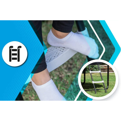 Thunder Deluxe Aufstelltrampolin rund (Ø244 cm) mit Netz - schwarz