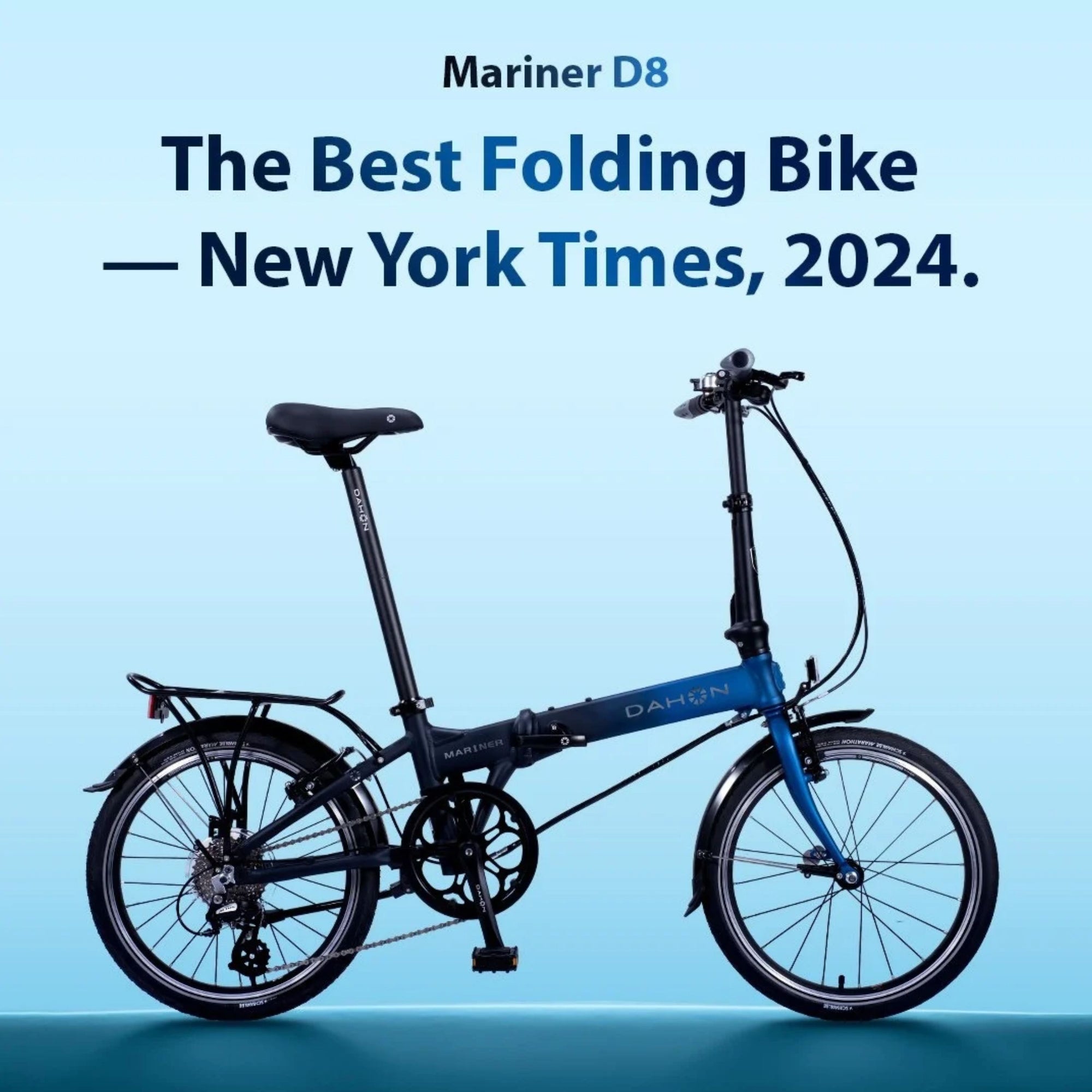 Vouwfiets - Dahon Mariner D8 20" - Jet Black  - 8-speed derailleur - schijfremmen