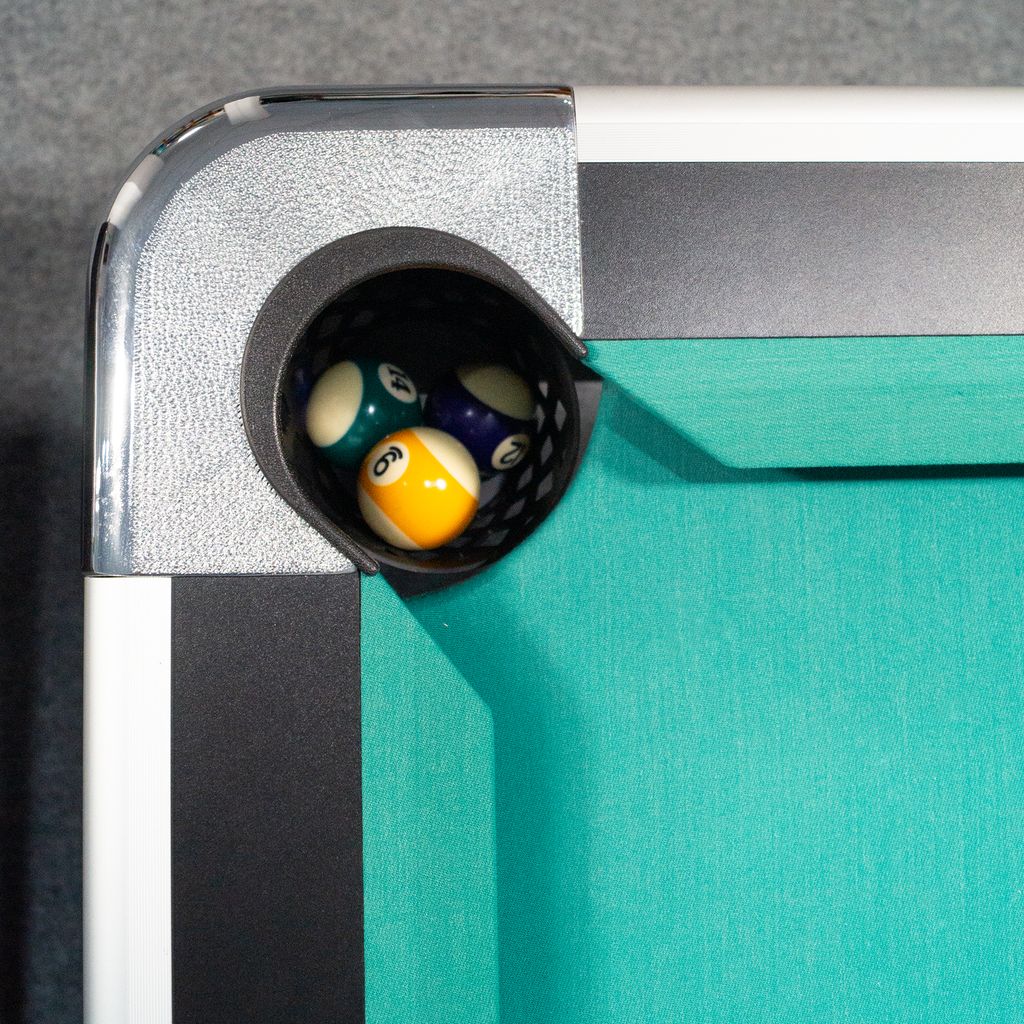 Zwarte professionele pooltafel - Winsport Orlando 8FT - 254 x 142cm